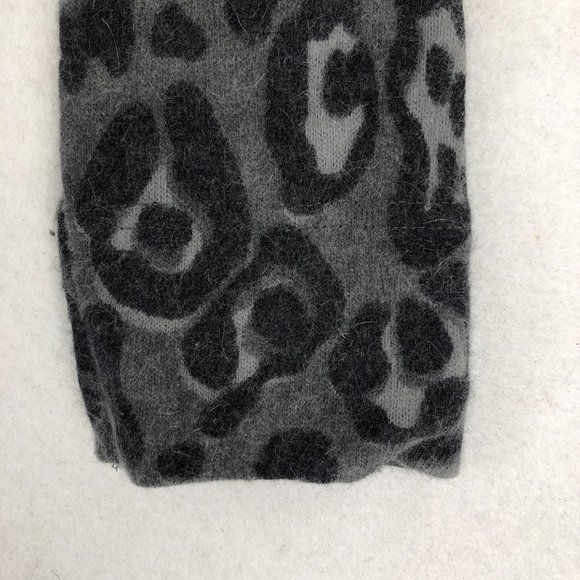 Riani Women's Size 12 Grey Animal Print Angora Blend Sweater Knit Long Sleeve - Picture 4 of 15